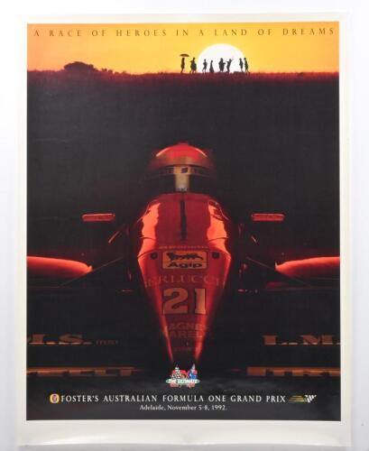 1992 AGP: An original poster for the 1992 AGP, Adelaide, SA