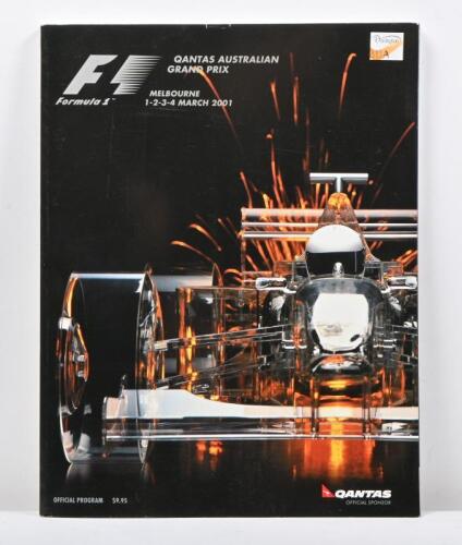 2001 AGP: A 'QANTAS AUSTRALIAN GRAND PRIX, MELBOURNE MARCH 1-2-3-4 MARCH 2001' Official Programme