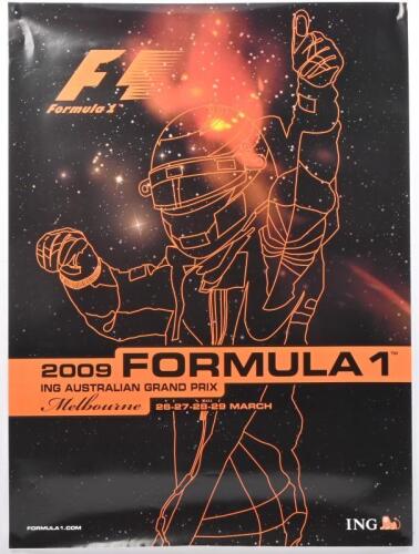 AGP 2009: An original Formula 1 '2009 FORMULA 1 ING AUSTRALIAN GRAND PRIX', 26-27-28-29 MARCH' promotional poster
