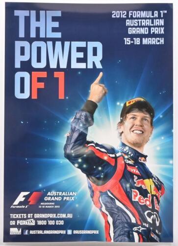 AGP 2012: A small format March 2012 Formula 1 promotional poster - 'THE POWER OF 1' - featuring Sebastian Vettel