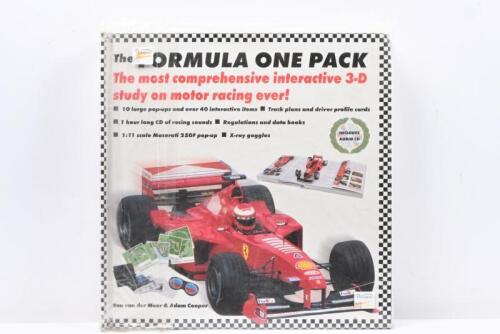 FORMULA ONE: A sealed Formula One pack by Ron van der Meer & Adam Cooper. Pack with large pop-ups, track plans, driver profile cards, CD of racing sounds, 1:11 scale Maserati 250F pop-up