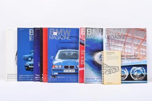 BMW: A quantity of 'BMW MAGAZINE' AUSTRALIA, year range of 1992 to 2000. BMW Group 'All Automobiles. Production models since 1928' spiral bound booklet