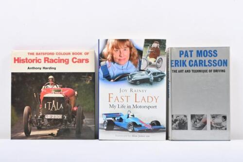 RACING CARS/MOTOR SPORT: A group of publications related to racing cars and motor sport. 'FAST LADY - MY LIFE IN MOTORSPORT' autobiography by Joy Rainey