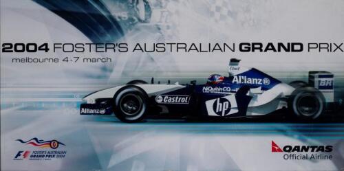 AGP 2004: A very large advertising banner on foam for the '2004 FOSTER'S AUSTRALIAN GRAND PRIX, Melbourne 4 - 7 March'