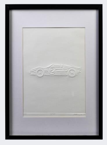 FORD: A embossed paper print of a Ford GT40 - 'GT40'- by Michelle Mantsio. One of 100