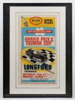 1965 AGP: An extremely rare and original watercolour artwork as an alternative design for the advertising poster for the 1965 AGP In Longford, Tasmania. Interesting