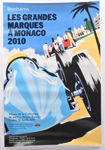 MONACO: Two copies of 'LES GRANDES MARQUES A MONACO 2010' promotional Bonhams auction posters