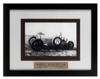 1929 AGP: A black and white reprint of Arthur Terdich in his Bugatti Type 37A