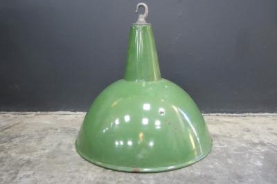 LAMP: A large enamel hanging lamp