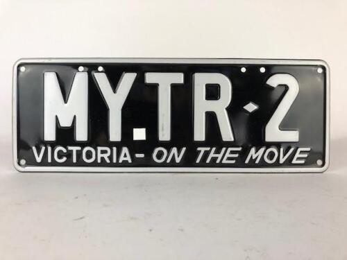 TRIUMPH: Two Victorian personalised number plates 'MYTR.2', one slimline.