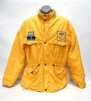 CAMEL: A original circa late 1980s Camel team Lotus Honda&nbsp;jacket by On the Limit clothing. Size Large.