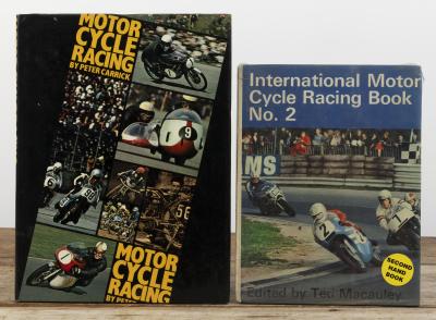 MOTORCYCLE RACING: Two hardcover books concerned with motorcycle racing. Sealed copy of 'International Motorcycle Racing Book No.2', edited by Ted Macauley