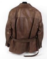 LEATHERS: A leather jacket and gloves by Jackson Racing (size XL) - 2
