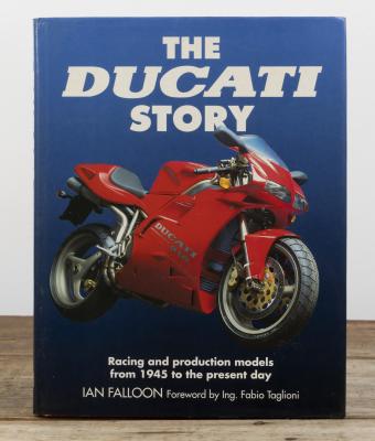 DUCATI: 'THE DUCATI STORY' hardcover book authored by Ian Falloon. Ian Falloon signature