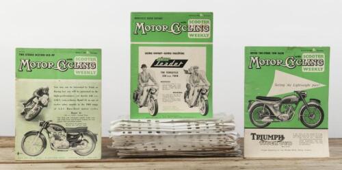 MOTOR CYCLING: Thirty-one issues of 'Motor Cycling' magazine from 1960, vol. 101 - vol. 103. Issue range of No. 2591 - (Vol. 103) - No. 2642