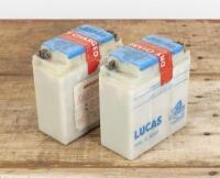 LUCAS: Two circa 1970s Lucas batteries for display use