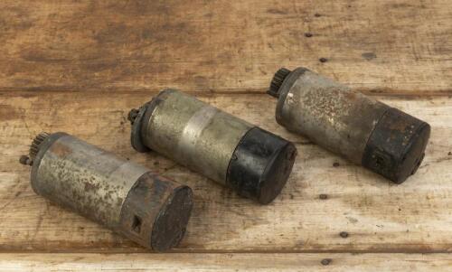 LUCAS: Three 6V Lucas dynamos, one stamped ' E3 20013A'
