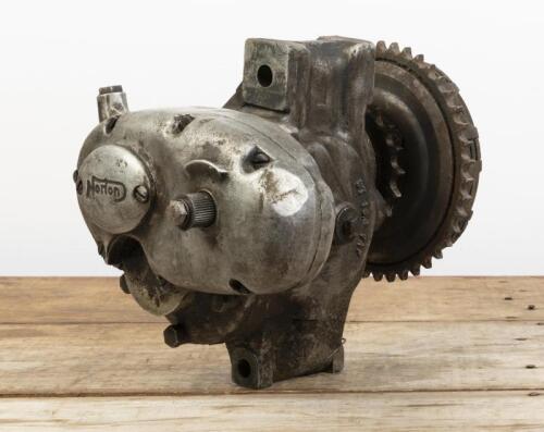 NORTON: A Norton gearbox and clutch, stamped 'EN 355 G9489'