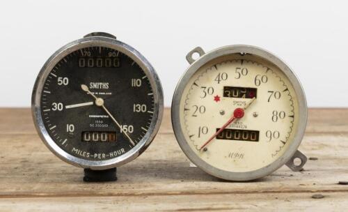 SMITHS: Two Smith speedo's, one 150 MPH and the other 90 MPH, both lacking glass