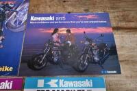 KAWASAKI: Four 1970's colour Kawasaki sales brochures. 1975 model range, 500 MACH III H1 & 750 MACH IV H2 tri-fold brochures - 4