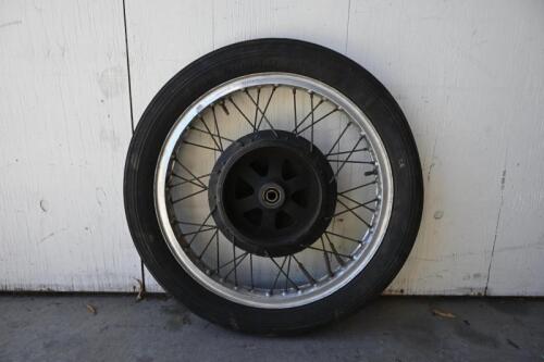 BORRANI: A rare Manx 2LS front brake with 19x 2 1/4 - record stamped 'TD 324 A' flanged alloy Borrani rim.