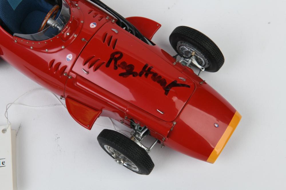 250F: A CMC 1:18 scale model of a 1957 Maserati 250F 'Grand Prix Seiger'  (M-051) signed by Reg Hunt (Updated with provenance) - Price Estimate: $ - $