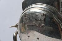 LUCAS: A fine early Lucas acetylene motorcycle lighting setup, comprising No. 51 remote generator with twin brackets attached to peaked headlamp No. 351 - 4