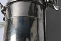 LUCAS: A fine early Lucas acetylene motorcycle lighting setup, comprising No. 51 remote generator with twin brackets attached to peaked headlamp No. 351 - 9