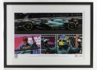 ALONSO: A Limited Edition, 73/100, colour picture titled - 'FERNANDO ALONSO - FORMULA 1 STC SAUDI ARABIA GRAND PRIX 2023' - depicting Alonso winning his 100th podium at the 2023 Saudi Arabian Grand Prix. Fernando Alonso signature