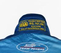 YOULDEN: A blue rpm RACEWEAR racing suit worn by Luke Youlden during the 2016 Virgin Australia Supercars Championship for DJR Team Penske. Dick Johnson signature to front. CoA - 5