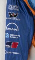 YOULDEN: A blue rpm RACEWEAR racing suit worn by Luke Youlden during the 2016 Virgin Australia Supercars Championship for DJR Team Penske. Dick Johnson signature to front. CoA - 6