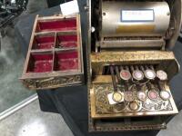 NATIONAL CASH REGISTER: An impressive heavy silvered 'National' cash register - 15