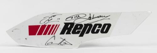 DJR: A DJR Team Penske Shell V-Power Racing Team Gen 2 Ford Mustang GT (S550) driver's side REPCO headlight cover. Featuring the signatures of Dick Johnson, Scott McLaughlin & Fabian Coulthard