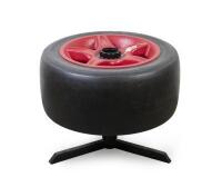 FALCON EB: A DJR tyre coffee table from Dick Johnson's Shell-FAI Racing Team Ford Falcon EB. As used during the 1994 Australian Touring Car Championship. Dunlop tyre signed by Dick Johnson. CoA