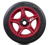 FALCON EB: A DJR tyre coffee table from Dick Johnson's Shell-FAI Racing Team Ford Falcon EB. As used during the 1994 Australian Touring Car Championship. Dunlop tyre signed by Dick Johnson. CoA - 3