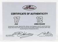 FALCON FGX: A Shell Helix Ford Falcon FG X front bonnet signed by Dick Johnson in black marker. CoA hand signed by Dick Johnson & Dr Ryan Story - 4