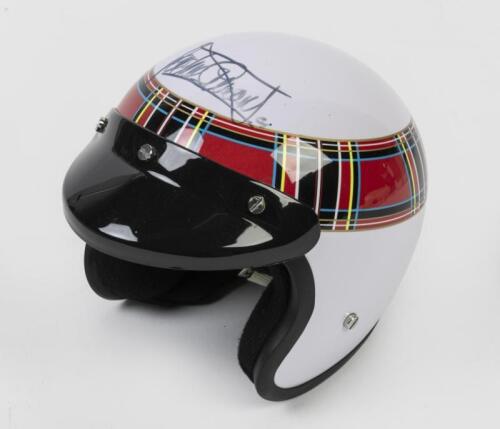 STEWART: A LIMITED EDITION 1:2 scale 'MINIHELMETS' helmet signed by Jackie Stewart