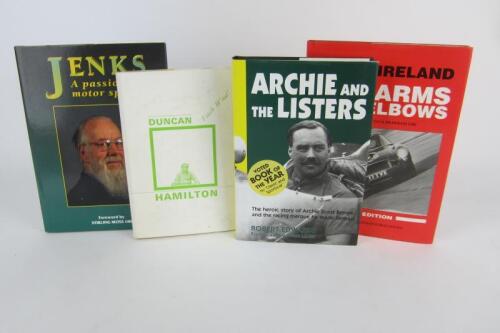BRITISH RACING/DRIVERS: A group of hardcover books detailing British motor racing and drivers