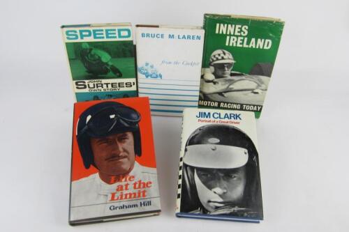 GRAND PRIX DRIVERS: Five hardcover books detailing Grand Prix drivers from the 1950 - 60's