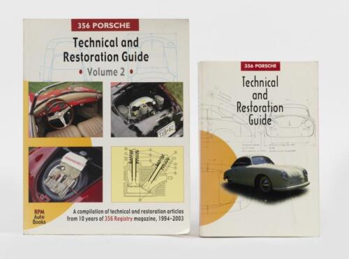356: Two editions of '356 Technical and Restoration Guide' volumes 1 and 2 authored by the 356 Registry Michigan USA.