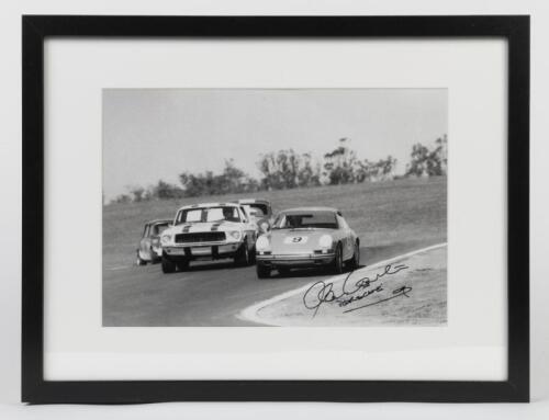 HAMILTON: A black and white picture featuring the Porsche 911 T/R of Alan Hamilton