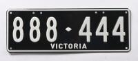 Six-digit Victorian Custom numerical plates '888.444', sold with rights to display&nbsp;