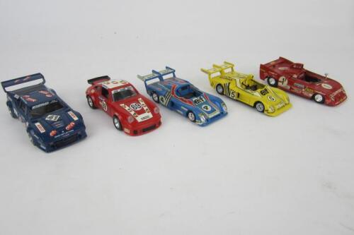 SOLIDO: Five 1:43 scale Solido models. Includes Alfa Romeo, Porsche, Renault models