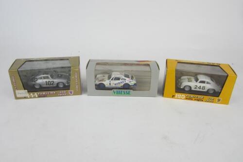 PORSCHE: Three 1:43 scale Porsche models