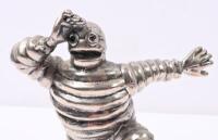 BIBENDUM: An attractive solid metal figure of an early knelling Bibendum figure, nice detail, circa 1980s/1990s, 11.5cm high - 5