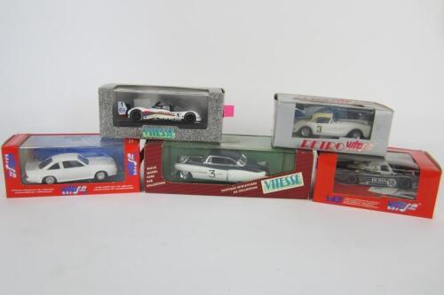 VITESSE: Five boxed 1:43 scale Vitesse models. Includes Chevrolet, Opel, Porsche models