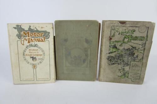 THE AUTOCAR HANDBOOK/ MOTOR MANUAL: Three period editions of 'The Autocar Handbook' and 'Motor Manual'