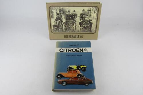 CITROEN/RENAULT: Two hardcover books detailing the automobile history of Citroen and Renault. '1898 RENAULT 1965' limited edition of 12,000