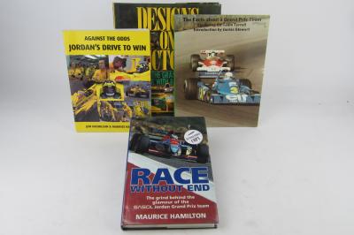 GRAND PRIX TEAMS: A collection of four books detailing Grand Prix teams. Eddie Jordan signature