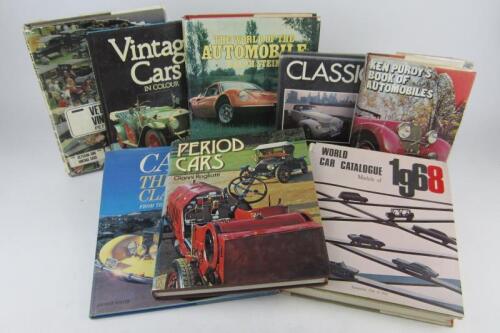 CLASSIC CARS: Eight hardcover books detailing classic cars